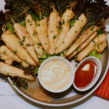 Sweet Bourbon Chicken Skewers